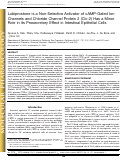 Cover page: Lubiprostone is non-selective activator of cAMP-gated ion channels and Clc-2 has a minor role in its prosecretory effect in intestinal epithelial cells.