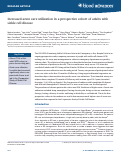 Cover page: Increased acute care utilization in a prospective cohort of adults with sickle cell disease.