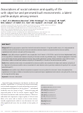 Cover page: Associations of social cohesion and quality of life with objective and perceived built environments: a latent profile analysis among seniors