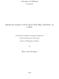 Cover page: Simulation Analysis of Zero Mean Flow Edge Turbulence in LAPD