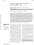 Cover page: miR-150 regulates the development of NK and iNKT cells