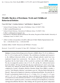 Cover page: Metallic Burden of Deciduous Teeth and Childhood Behavioral Deficits.