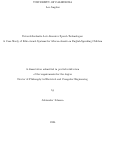 Cover page: Towards Inclusive Low-Resource Speech Technologies: A Case Study of Educational Systems for African American English-Speaking Children