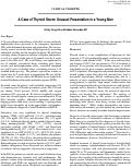 Cover page: A Case of Thyroid Storm: Unusual Presentation in a Young Man