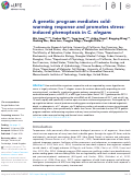 Cover page: A genetic program mediates cold-warming response and promotes stress-induced phenoptosis in C. elegans