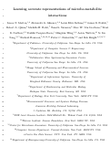 Cover page: Learning representations of microbe–metabolite interactions