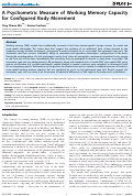 Cover page: A psychometric measure of working memory capacity for configured body movement.