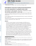 Cover page: Biodistribution and toxicity of epitope‐functionalized dextran iron oxide nanoparticles in a pregnant murine model