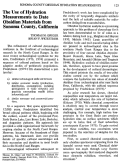 Cover page: The Use of Hydration Measurements to Date Obsidian Materials from Sonoma County, California