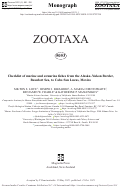 Cover page: <p><strong>Checklist of marine and estuarine fishes from the Alaska–Yukon Border, Beaufort Sea, to Cabo San Lucas, Mexico</strong></p>