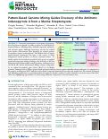 Cover page: Pattern-Based Genome Mining Guides Discovery of the Antibiotic Indanopyrrole A from a Marine Streptomycete.