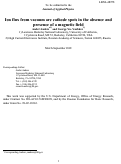 Cover page: Ion flux from vacuum arc cathode spots in the absence and presence of a 
magnetic field