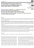 Cover page: Defining Key Performance Indicators for the California COVID-19 Exposure Notification System (CA Notify)