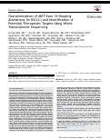 Cover page: Characterization of MET Exon 14 Skipping Alterations (in NSCLC) and Identification of Potential Therapeutic Targets Using Whole Transcriptome Sequencing.