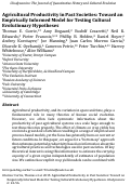 Cover page: Agricultural productivity in past societies: Toward an empirically informed model for testing cultural evolutionary hypotheses