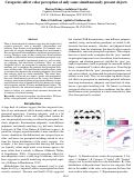 Cover page: Categories affect color perception of only some simultaneously present objects