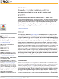 Cover page: Impact of genetic variation on three dimensional structure and function of proteins