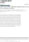 Cover page: Multi-tissue DNA methylation aging clocks for sea lions, walruses and seals.