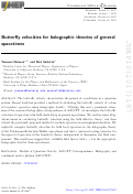 Cover page: Butterfly velocities for holographic theories of general spacetimes