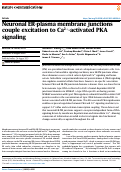 Cover page: Neuronal ER-plasma membrane junctions couple excitation to Ca2+-activated PKA signaling