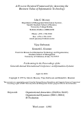 Cover page: A Process Oriented Framework for Assessing the Business Value of Information Technology