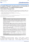 Cover page: A Scalable Method for Squalenoylation and Assembly of Multifunctional 64Cu-Labeled Squalenoylated Gemcitabine Nanoparticles