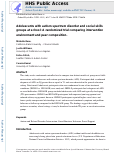 Cover page: Adolescents With Autism Spectrum Disorder and Social Skills Groups at School: A Randomized Trial Comparing Intervention Environment and Peer Composition