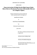 Cover page: Characterization Of High-Stroke High-Aspect Ratio Micro Electro Mechanical Systems Deformable Mirrors For Adaptive Optics