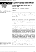 Cover page: Distributional modelling and parsimony analysis of endemicity of Senecio in the Mediterranean-type climate area of Central Chile