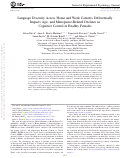 Cover page: Language Diversity Across Home and Work Contexts Differentially Impacts Age- and Menopause-Related Declines in Cognitive Control in Healthy Females