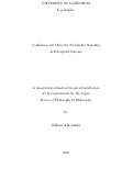 Cover page: Confidence and Objective Probability Signaling in Perceptual Systems