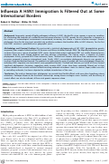 Cover page: Influenza A H5N1 Immigration Is Filtered Out at Some International Borders