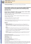 Cover page: Recent partner violence and sexual and drug-related STI/HIV risk among adolescent and young adult women attending family planning clinics