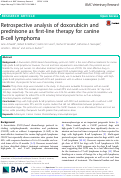 Cover page: Retrospective analysis of doxorubicin and prednisone as first-line therapy for canine B-cell lymphoma