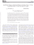 Cover page: Age-Related Changes in Emotional Behavior: Evidence From a 13-Year Longitudinal Study of Long-Term Married Couples