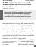Cover page: CIC-DUX4 oncoprotein drives sarcoma metastasis and tumorigenesis via distinct regulatory programs