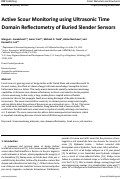 Cover page: Active scour monitoring using ultrasonic time domain reflectometry of buried slender sensors