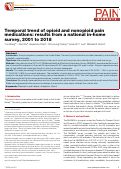 Cover page: Temporal trend of opioid and nonopioid pain medications: results from a national in-home survey, 2001 to 2018