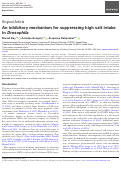 Cover page: An inhibitory mechanism for suppressing high salt intake in Drosophila.