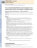 Cover page: Transoral partial epiglottidectomy to treat dysphagia in post‐treatment head and neck cancer patients: A preliminary report