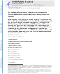 Cover page: The epilepsy bioinformatics study for anti-epileptogenic therapy (EpiBioS4Rx) clinical biomarker: Study design and protocol