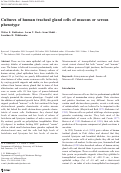 Cover page: Cultures of human tracheal gland cells of mucous or serous phenotype