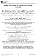 Cover page: Pattern and process in Amazon tree turnover, 19762001