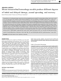 Cover page: Mouse Intracerebral Hemorrhage Models Produce Different Degrees of Initial and Delayed Damage, Axonal Sprouting, and Recovery