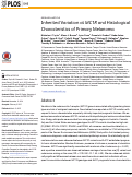 Cover page: Inherited Variation at MC1R and Histological Characteristics of Primary Melanoma