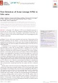 Cover page: First Detection of Avian Lineage H7N2 in Felis catus