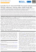 Cover page: Cannabis Use Is Associated With Decreased Antiretroviral Therapy Adherence Among Older Adults With HIV