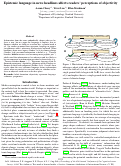 Cover page: Epistemic language in news headlines affects readers’ perceptions of objectivity