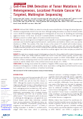 Cover page: Cell-Free DNA Detection of Tumor Mutations in Heterogeneous, Localized Prostate Cancer Via Targeted, Multiregion Sequencing