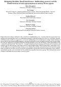 Cover page: Mitigating Modality-Based Interference: Multitasking practice and the distinctiveness of task representation in sensory brain regions